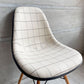ハーマンミラー Herman Miller サイドシェルチェア サード 3rd ビンテージ FRP アプホルスター ファブリック ヘリンボーン チェック×アイボリー ダウェルベース イームズ ミッドセンチュリー ファブリック張替済♪