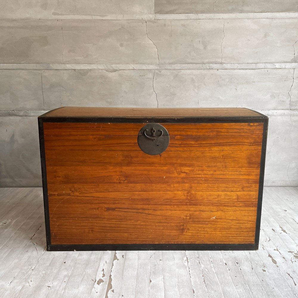ジャパンビンテージ Japan Vintage 長持ち 衣装箱 木箱 収納箱 和家具 時代家具 古道具 ♪