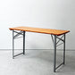 ダルトン DULTON ビアテーブル BEER TABLE 130 SILVER フォールディングテーブル モミ材天板 スチール脚 折りたたみ インダストリアル 廃番モデル 定価￥15,180- ●