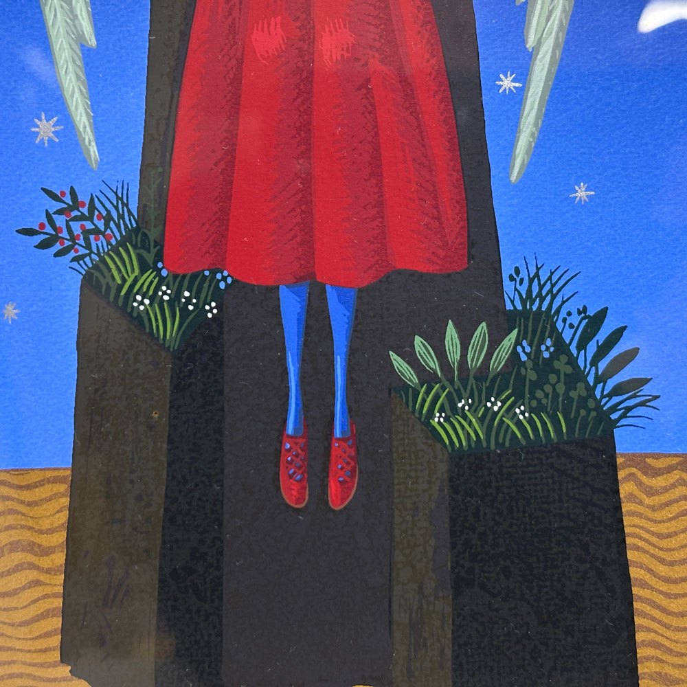 北見隆 シルクスクリーン 夜の調べ SERENADE 71.5×46.5cm 51/130 額装品 ●