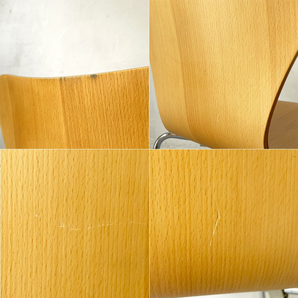 フリッツハンセン Fritz Hansen セブンチェア ビーチ材 ナチュラル アルネ・ヤコブセン Arne Jacobsen スタッキング デンマーク 北欧家具 ★