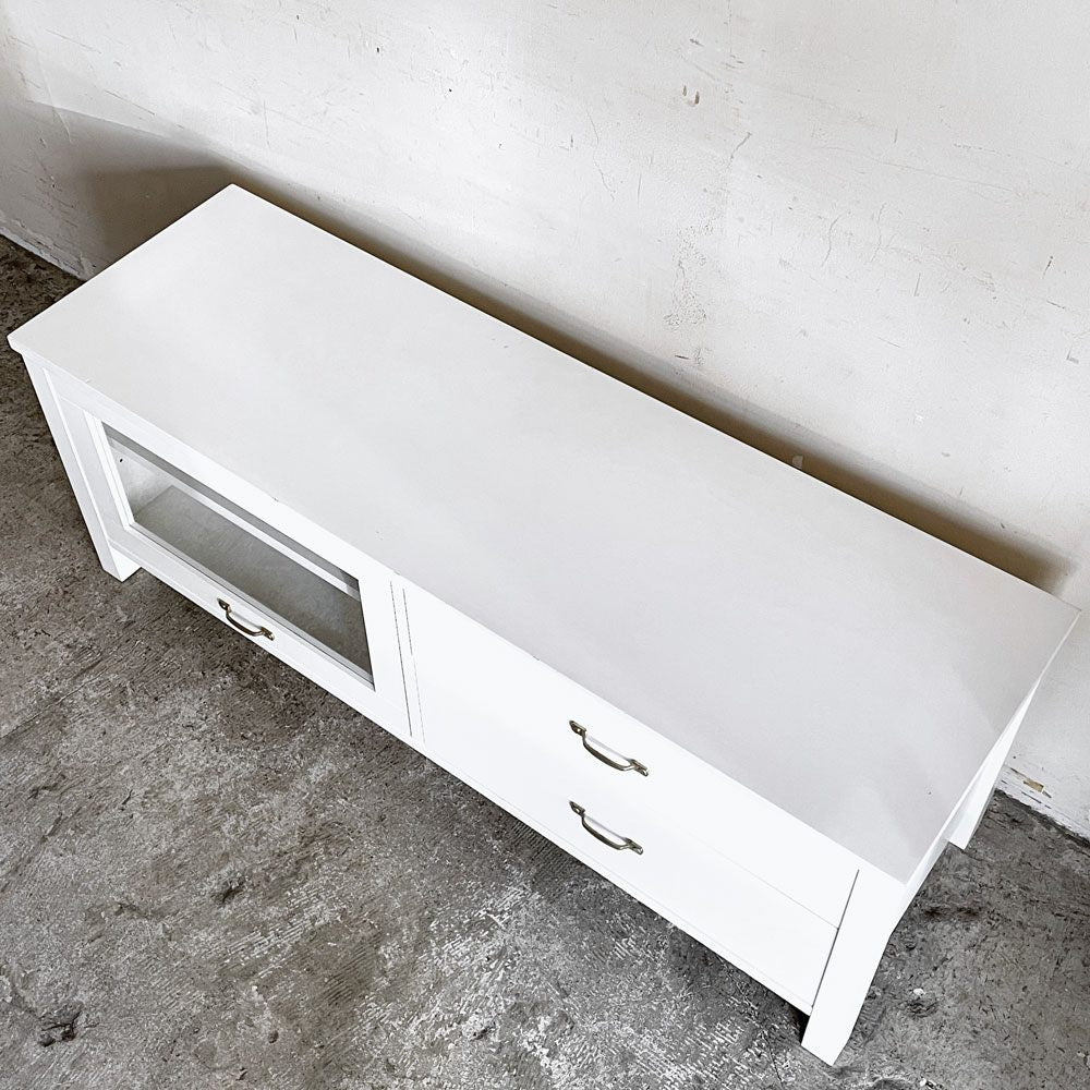 モモナチュラル Momo Natural シエル CIELE AVボード TVボード W120cm パイン材 ホワイト フレンチカントリー ■