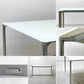 フリッツハンセン Fritz Hansen プラーノ PLANO ダイニングテーブル W200×D100cm ガラス天板 裏面焼付塗装 北欧 デンマーク モダンデザイン ●