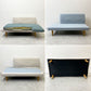 モモナチュラル Momo natural アルネ レイドバック ベンチ ARNE LAID-BACK BENCH ハーフバックベンチ HALF BACK BENCH アームレス リビングダイニングソファ 2P 2人掛け ベージュカラー ファブリック カバーリング  アルダー材 ●
