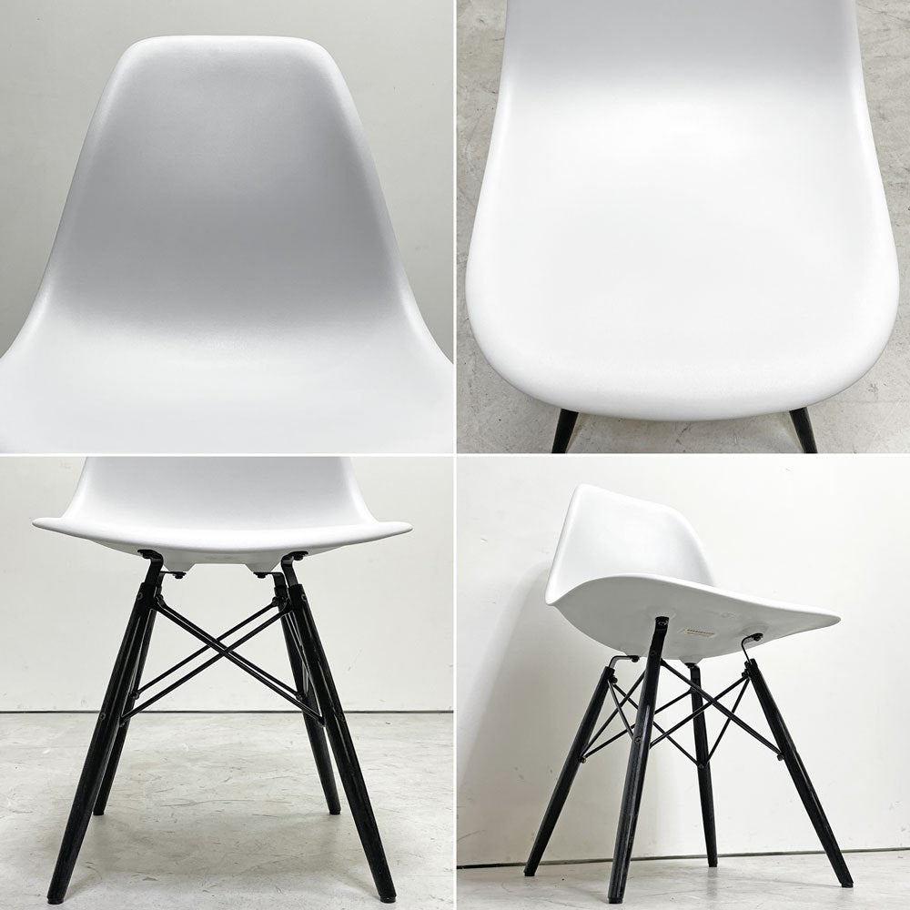 ハーマンミラー HermanMiller サイドシェルチェア ドゥエルレッグ DSW アルパイン × エボニー ポリプロピレン製 イームズ ミッドセンチュリー A ●
