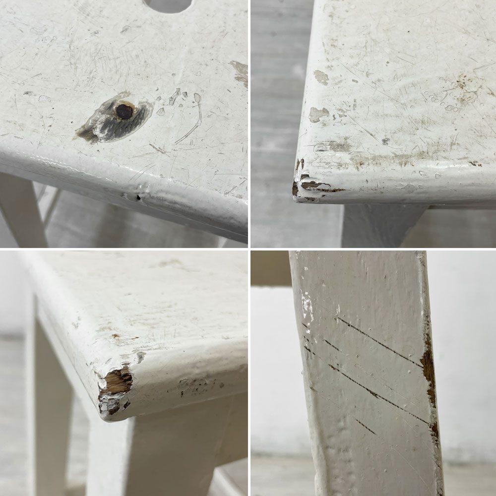 フェール トラヴァイユ Fer travail GOMENOL Wood stool H55.5 スツール シャビーシック インダストリアル B ●