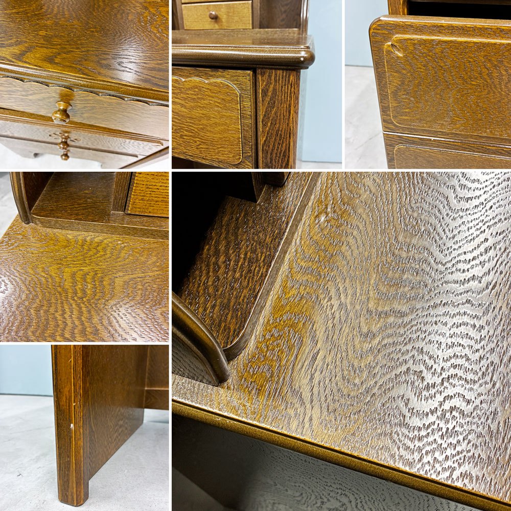 インテルナ南條 パリの雑貨屋 F-160 三面ドレッサー スツール付き 鏡台 オーク材 クラシカルデザイン 定価￥264,000- ◎