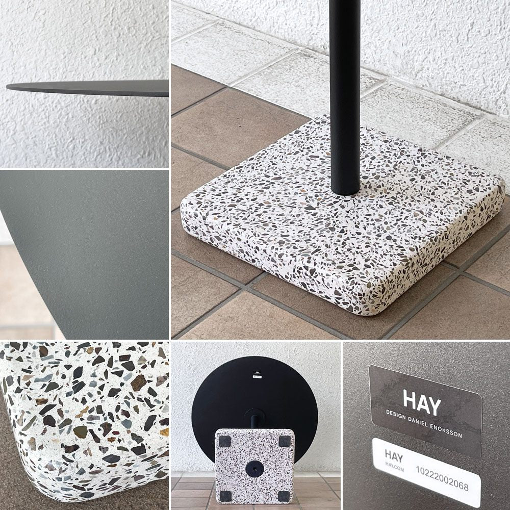 ヘイ HAY テラゾー TERRAZZO TABLE ラウンドテーブルアンスラサイト 人工大理石 ダイニングテーブル カフェテーブル デンマーク 北欧家具 ◇
