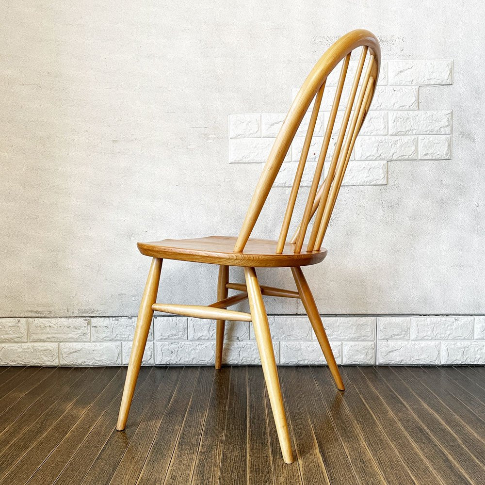 アーコール Ercol フープバックチェア ダイニングチェア スポークバック 6本タイプ エルム材 英国家具 ◎