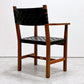 北の住まい設計社 KITANOSUMAISEKKEISHA ラスティック チェア RUSTIC CHAIR アームチェア レザー 本革  ブラック カエデ x ナラ材 廃番 C ●