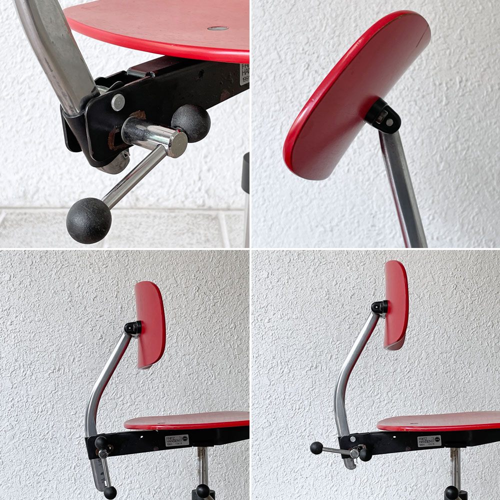 フリッツハンセン Fritz Hansen ケヴィチェア KEVI デスクチェア ヨルゲン ラスムセン Jorgen Rasmussen 旧4本脚 ビンテージ 1991年製 アナログ昇降 デンマーク ◇