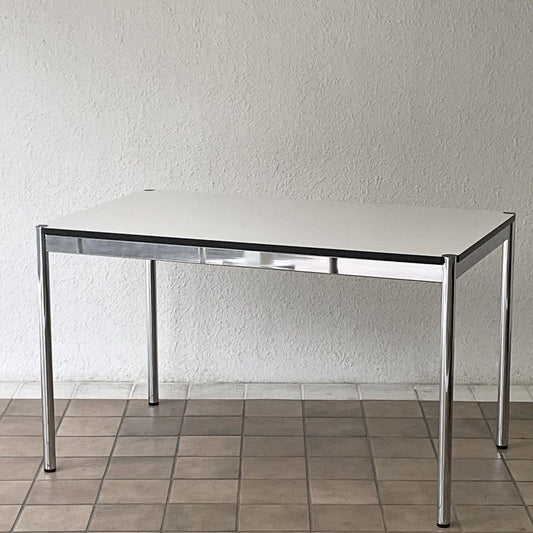 USMハラー USM Haller モジュラーファニチャー ハラーテーブル デスク W125 x D75 × H74cm  パールグレーラミネート (ホワイト) モダンデザイン ◇