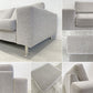 ボーコンセプト BoConcept I.D.V. 2.5シーター ソファ ファブリック ステンレスレッグ グレー系ファブリック 背座カバーリング仕様 W203cm + オットマン & 大小クッション 付属 ダニッシュモダン 北欧家具 〓