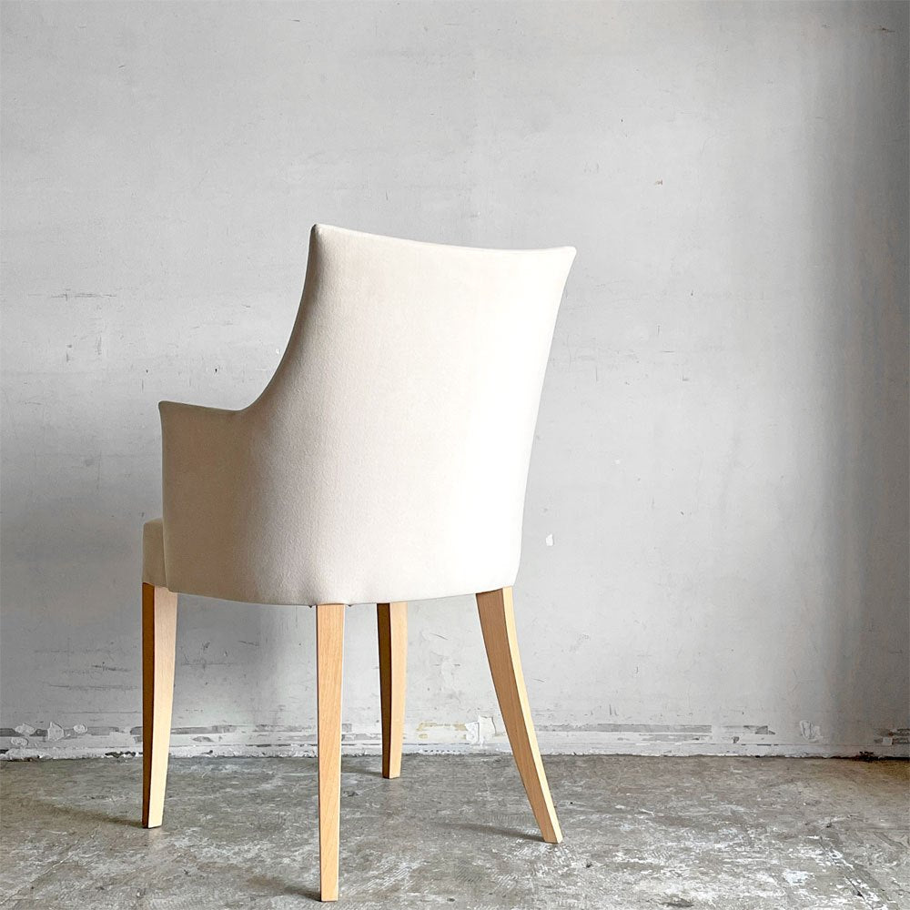 イデー IDEE アミアームチェア AMI ARM CHAIR ダイニングチェア 1pソファ ラムース生地 アイボリー ■