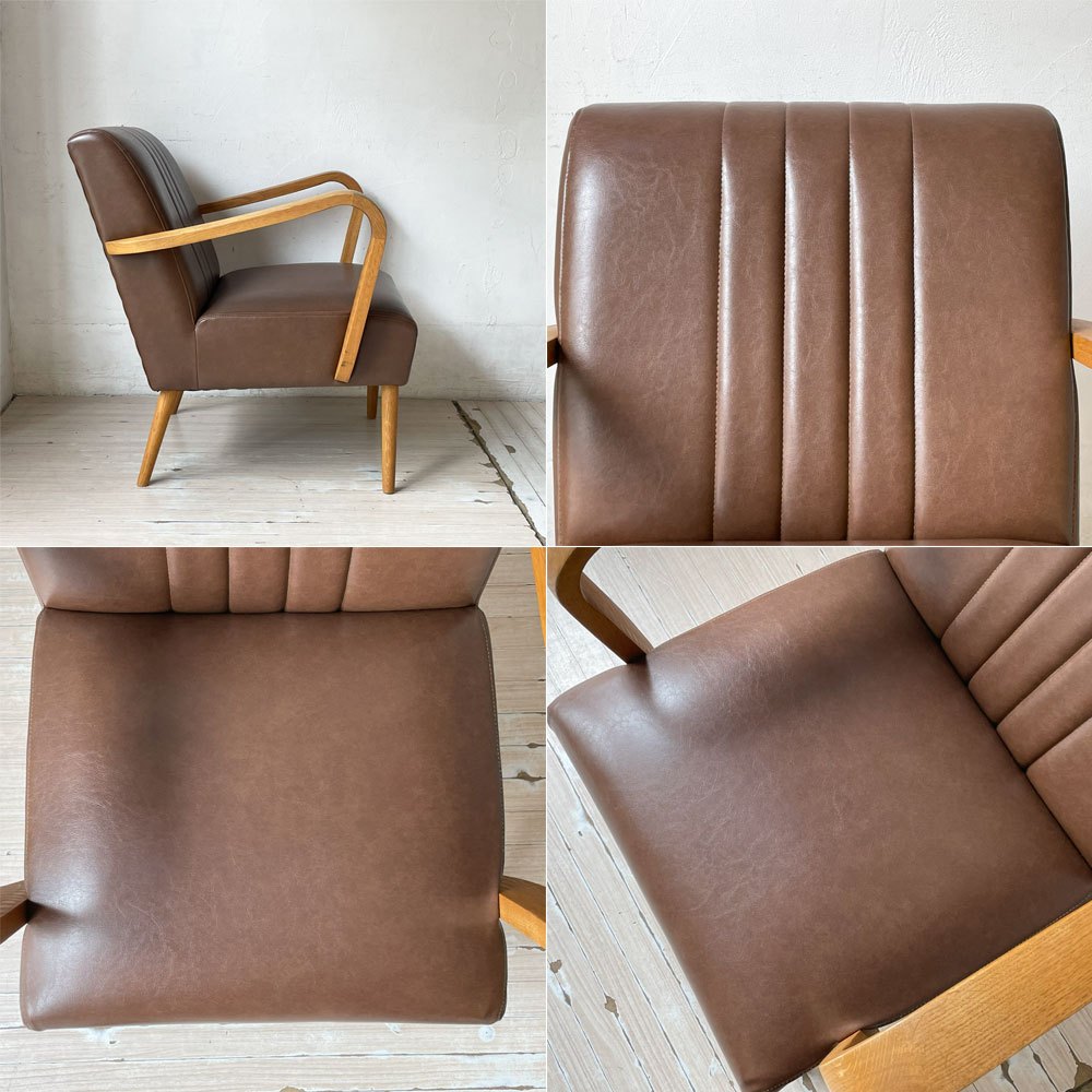 クラッシュゲート CRASH GATE ノットアンティークス Knot antiques ベスパ VESPA 1シーターソファ アーム付 PVCレザー カフェスタイル  ★