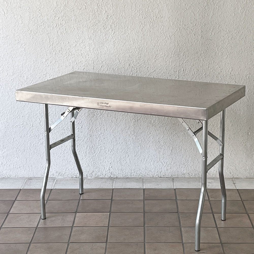 ピットパル PIT PAL アルミ ワークテーブル ALUMINIUM WORK TABLE Sサイズ ワークデスク W106cm 別売りシェルフ付き パシフィックファニチャーサービス取扱 定価124,300円 ◇