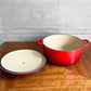 ルクルーゼ LE CREUSET ココットロンド 両手鍋 25cm レッド 鋳物 フランス ♪
