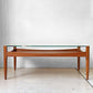 ハイク HIKE オリジナルファニチャー Original furniture ガラスソファテーブル Glass sofa tableチーク材 W100cm 北欧デザイン ★