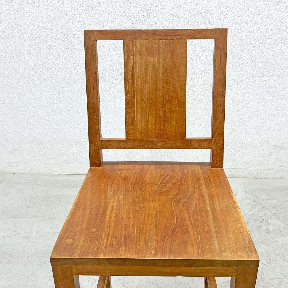 チーク 無垢材 teak wood ハイチェア カウンターチェア OLD JAVA アジアン スタイル B 〓