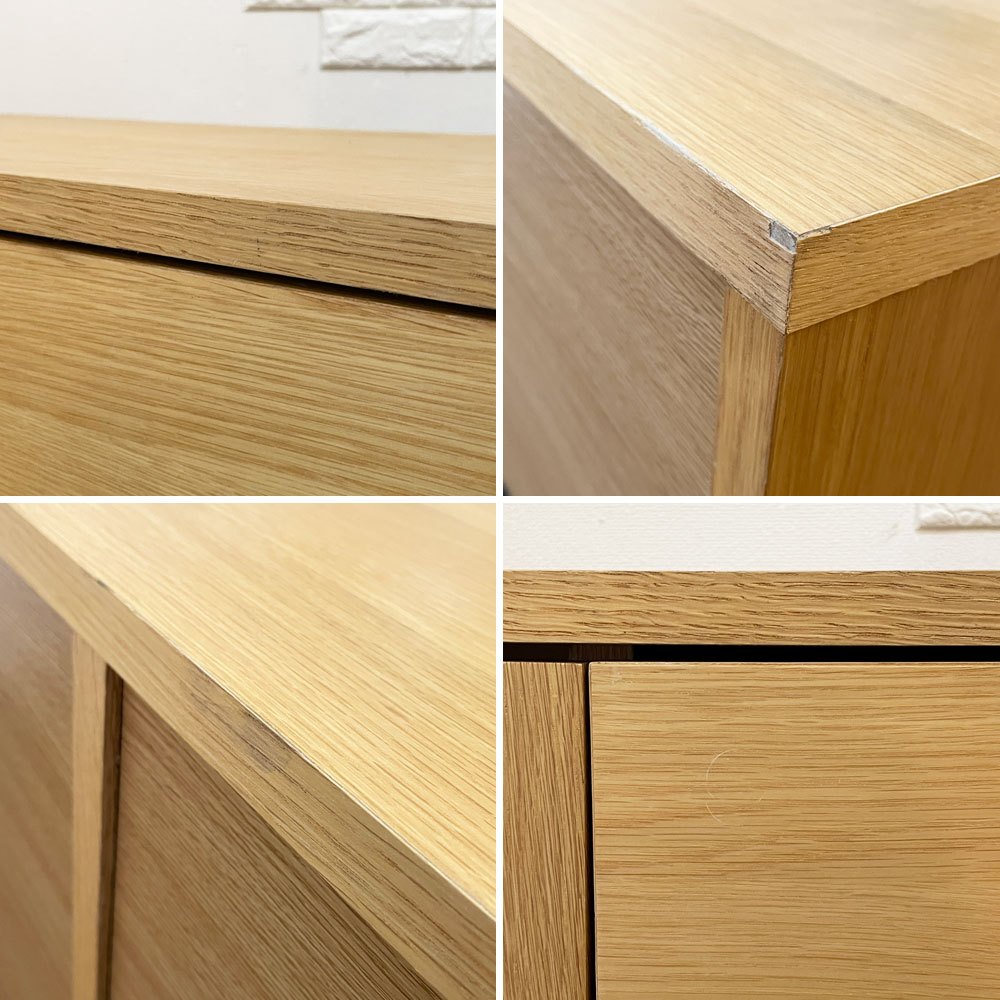 無印良品 MUJI AVボード AVラック 引出し付 オーク材 W110cm ナチュラルデザイン 定価：39,900円 ◎