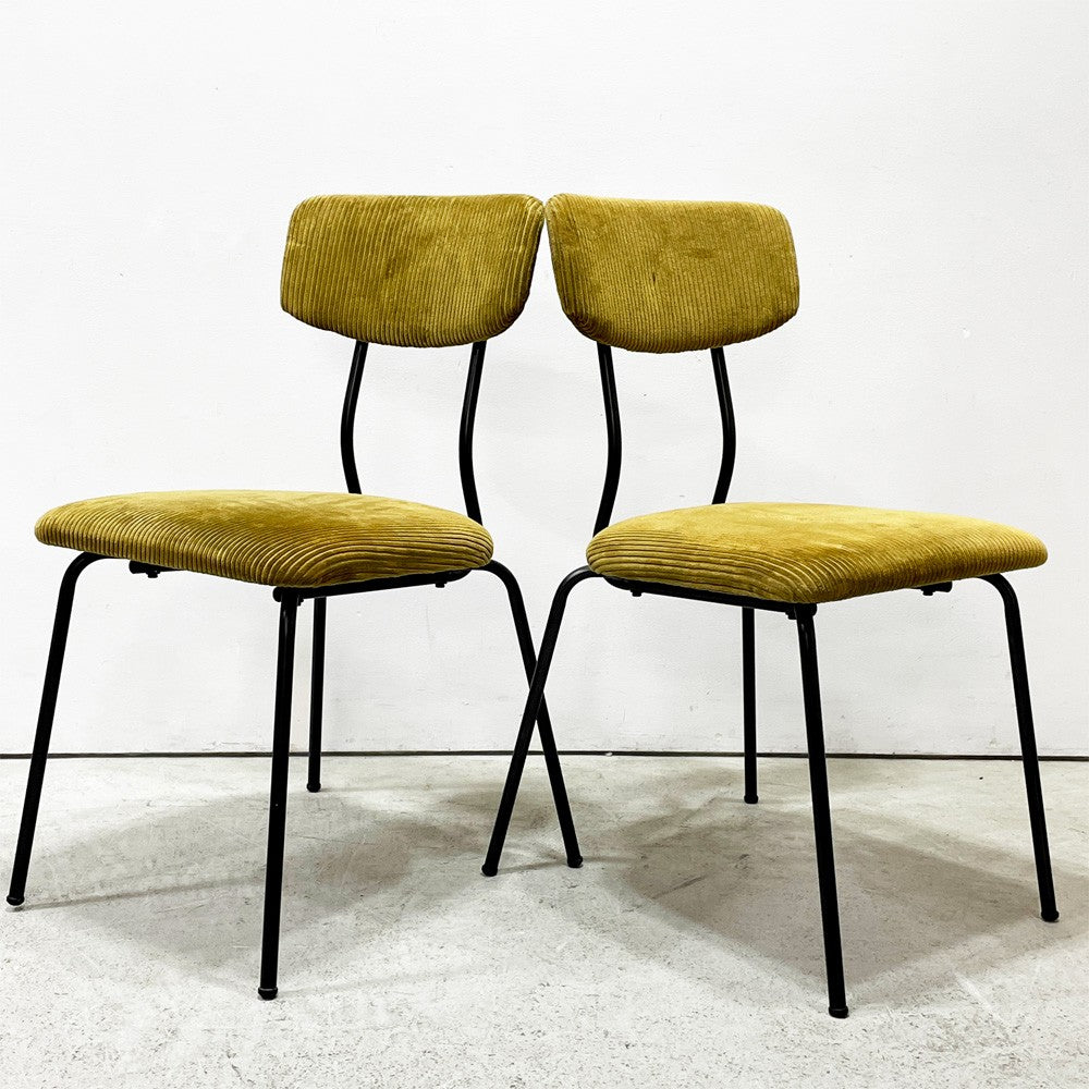 ジャーナルスタンダードファニチャー journal standard Furniture j.s.F ヘンリー HENRY ダイニングチェア サイドチェア コーデュロイ ファブリック アイアン 廃番 B ●