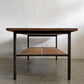 スクエアファニチャー SQUARE FURNITURE オーク 無垢材 ワーキングテーブル 作業台 W180cm スチール脚 シェルフ付き インダストリアル 店舗什器 B 〓