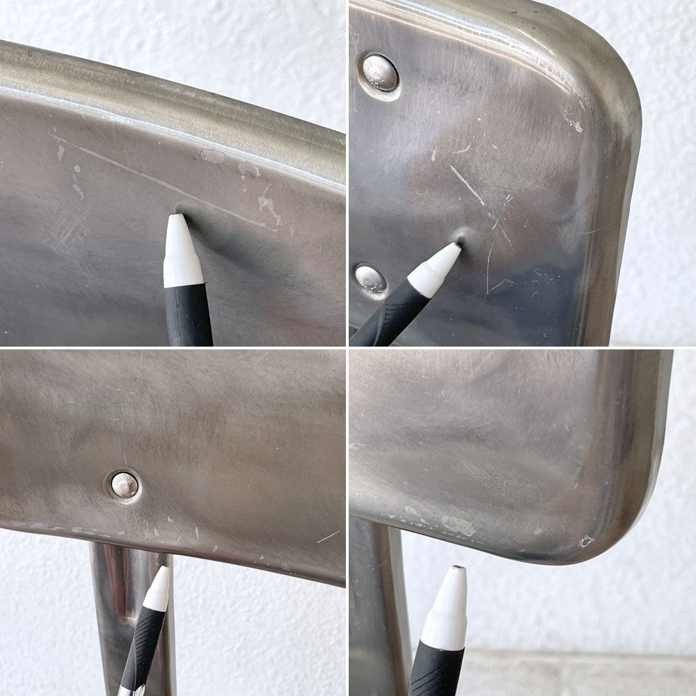 ダルトン DULTON スタンダードバーチェア Standard bar chair RAW スチール×ビニールレザー USビンテージスタイル 定価34,100円 A ◇