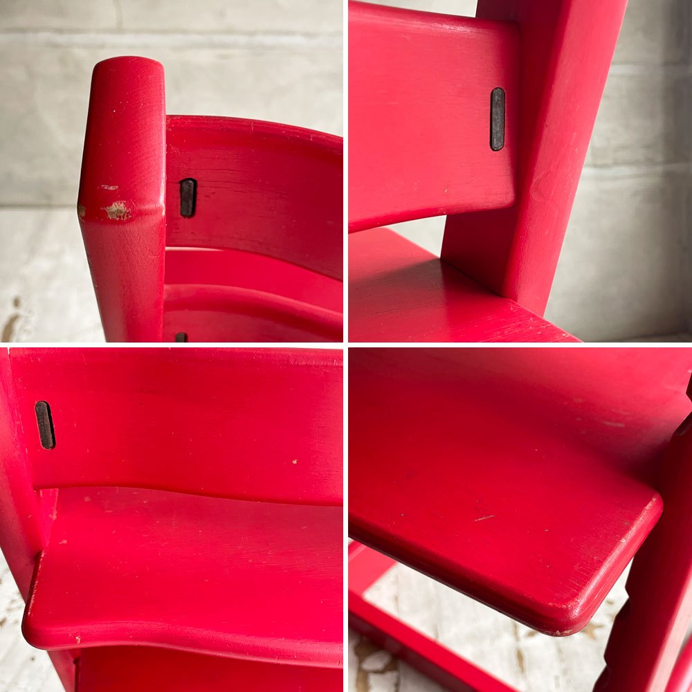 ストッケ STOKKE トリップトラップ TRIPP TRAPP ベビーチェア キッズチェア レッド S/N4～ ノルウェー 北欧家具 現状品 ♪