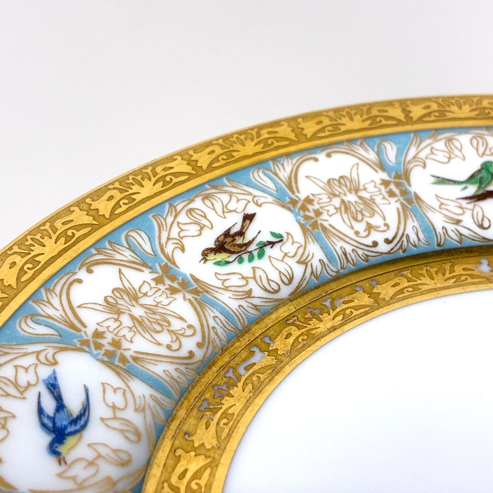 アビランド HAVILAND ベンガリス Bengalis ヴィクトリアンスワロー 19cm プレート リモージュ LIMOGES 三越特別製造版 E ◎