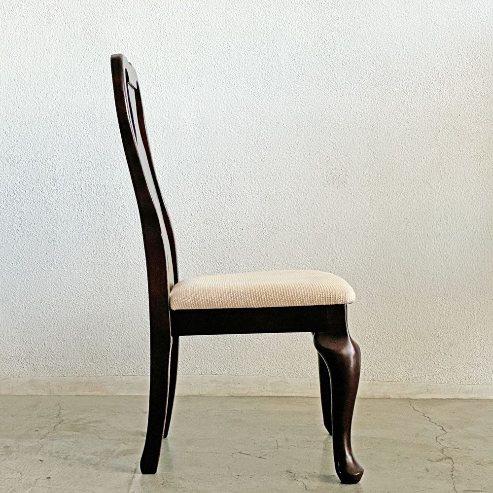 イーセンアーレン ETHAN ALLEN クイーンアンスタイル ダイニングチェア 猫脚 クラシカルデザイン A 〓