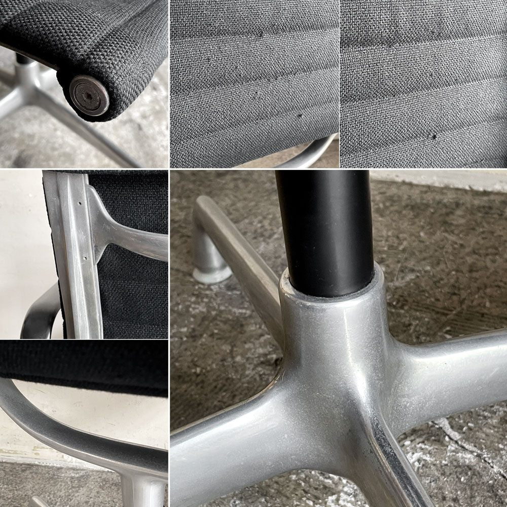 ハーマンミラー Herman Miller イームズアルミナムグループ マネジメントチェア デスクチェア アルミバフベース ファブリック 固定脚 4本脚 C&Rイームズ  ■
