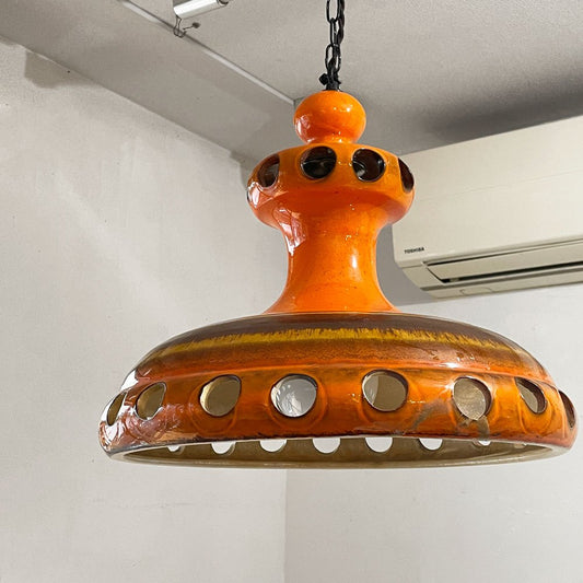 ファットラヴァ Fat lava ペンダントランプ セラミック 照明 陶器 西ドイツ ビンテージ 希少◎