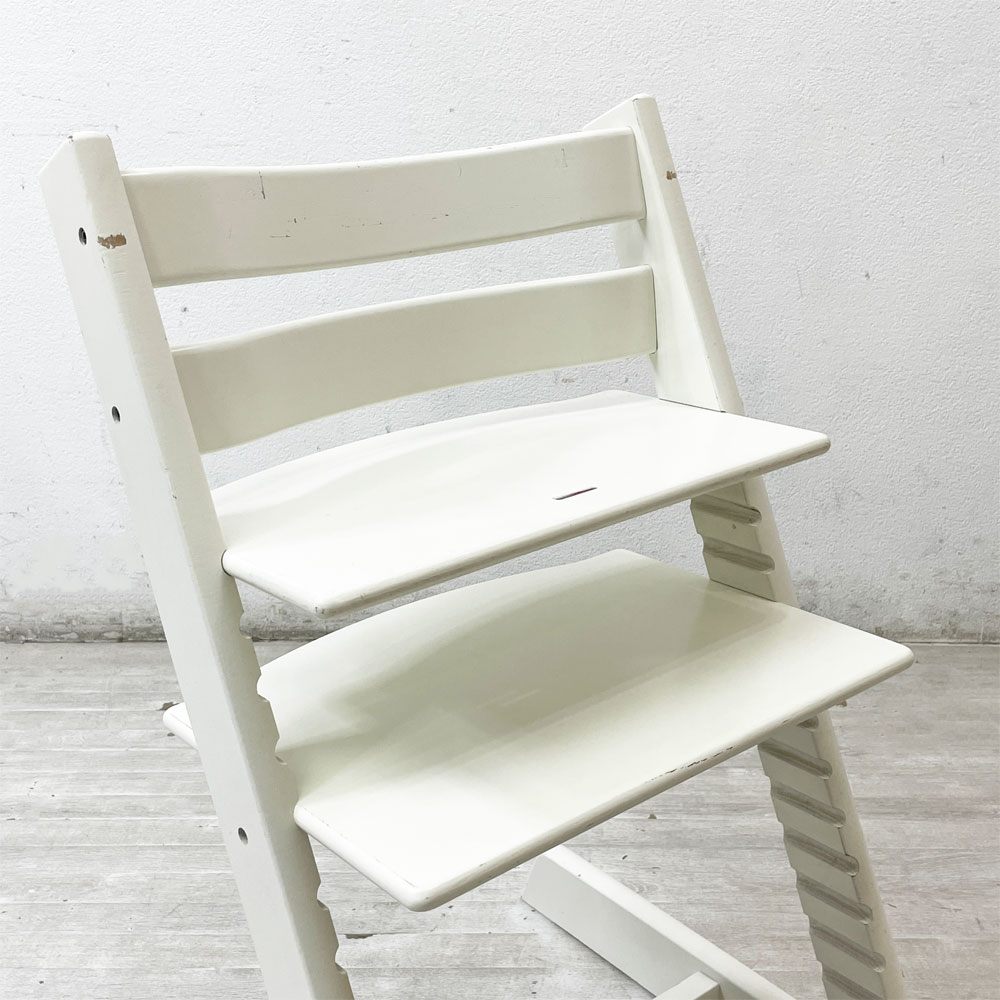 ストッケ STOKKE トリップトラップ TRIPP TRAPP ベビーチェア キッズチェア S/N4～ ホワイト ノルウェー 北欧家具 ●