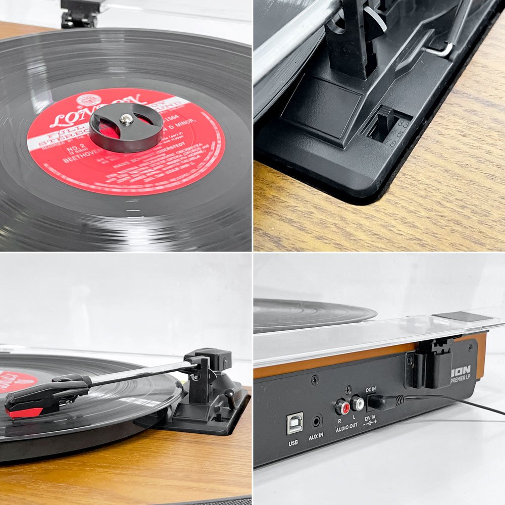 アイオンオーディオ ION AUDIO レコードプレイヤー ステレオスピーカー内蔵ターンテーブル PREMIER LP Bluetooth対応 ●
