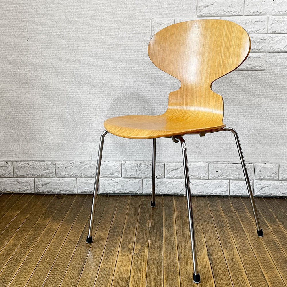 フリッツハンセン Fritz Hansen 3101 アリンコチェア アントチェア 4本脚 ナチュラルビーチ ラッカー仕上げ フェルトグライズ アルネ・ヤコブセン F ◎