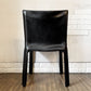 カッシーナ Cassina キャブチェア 412 CAB アームレス 本革 ブラック マリオ・ベリーニ イタリア モダンデザイン 定価￥308,000- ◎