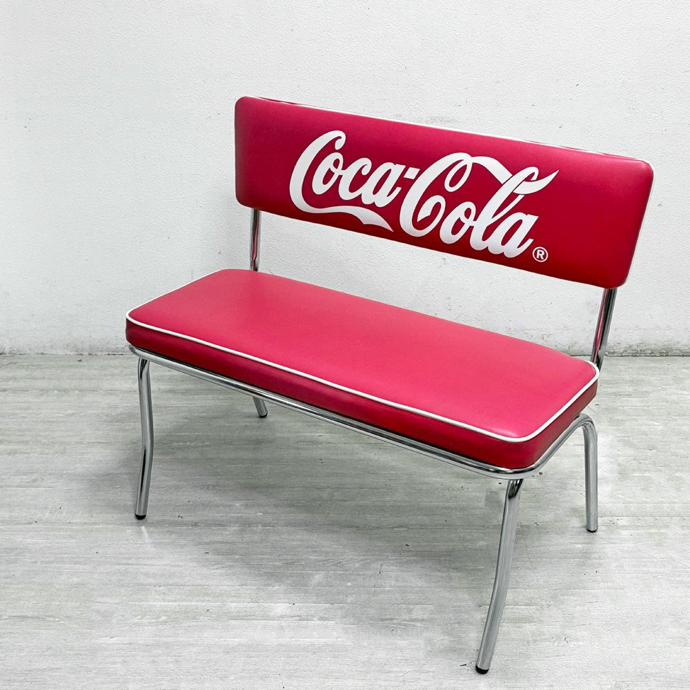 コカ・コーラ Coca Cola コークベンチシート Coke Bench Seat PJ-120C ダイニング カフェベンチ 50sビンテージスタイル 店舗什器 US ●