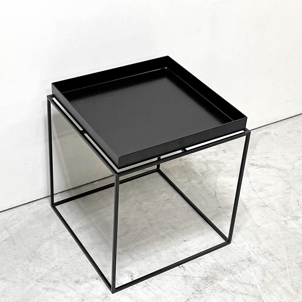 ヘイ HAY トレイテーブル Tray Table コーヒーテーブル センターテーブル Mサイズ ブラック W40cm スクエア 2Way 北欧 デンマーク モダン 定価￥42,900- A●
