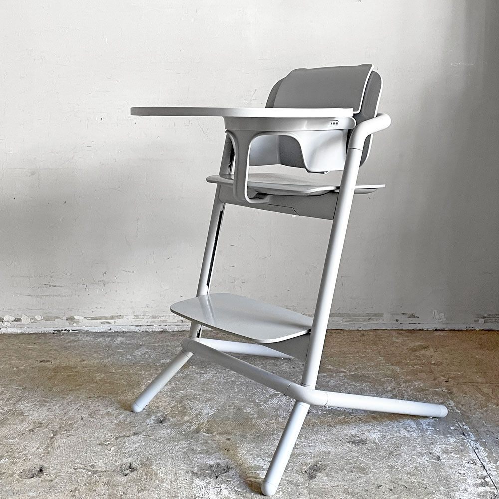 サイベックス cybex レモチェア LEMO CHAIR 3-IN-1 ハイチェア ベビーチェア ベビーセット＆スナックトレイ付き スウェードグレー ハーネス欠品 ドイツ 旧モデル ■