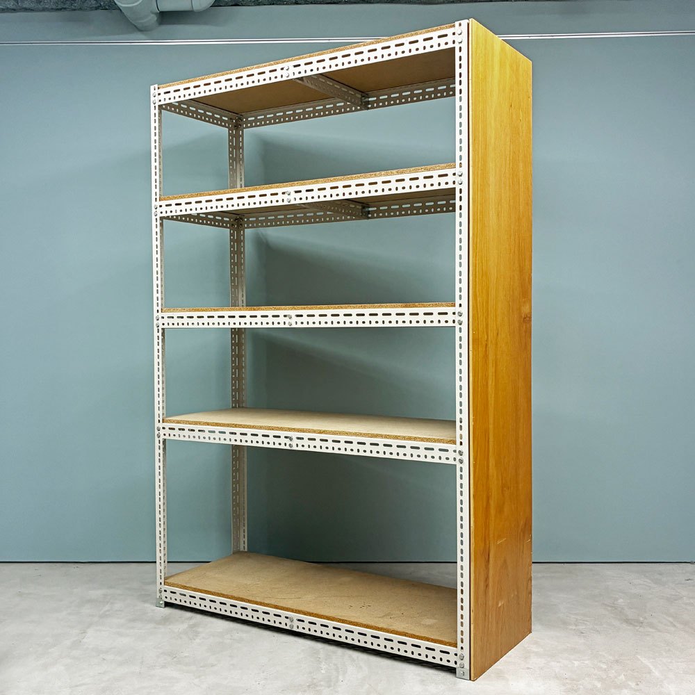 リオン LYON アングルシェルフ SLOTTED ANGLE SHELF 5段 オープンシェルフ W134 x D52 x H200cm P.F.S取扱 ◎