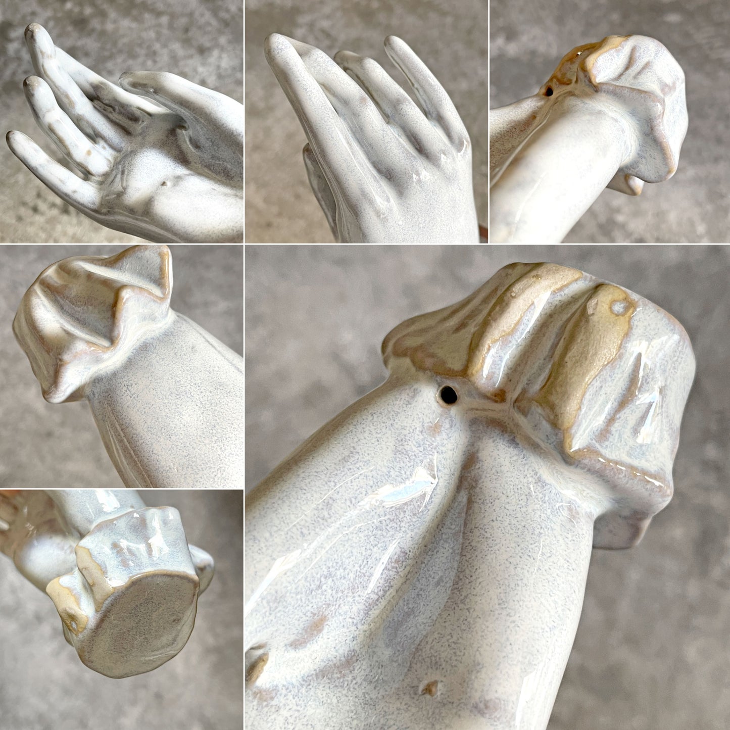 ヤナカーン yarnnakarn ハンド hand インセンスホルダー お香立て ホワイト オブジェ カードホルダー 小物置き 陶器 ■