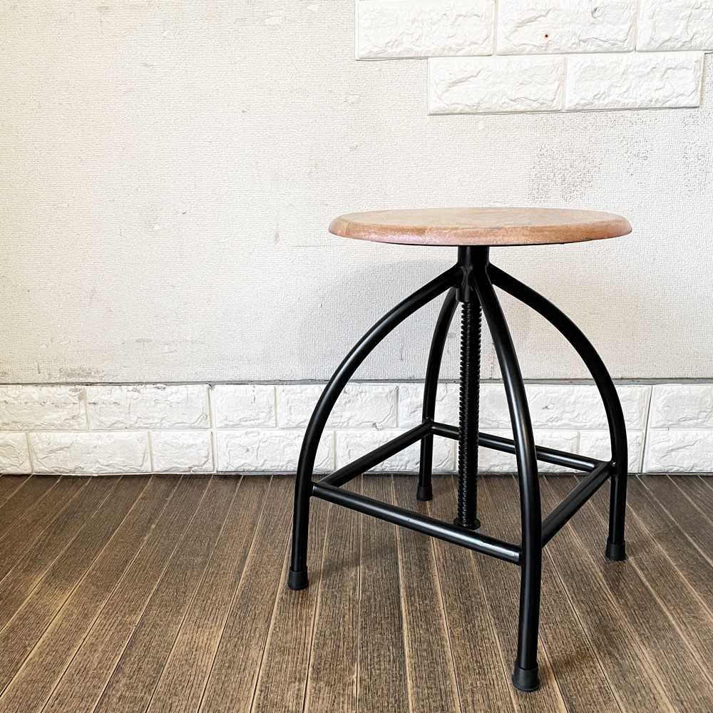 ブロストコペンハーゲン Broste Copenhagen サイアースツール SIRE Stool ナチュラル×ブラック マンゴーウッド座面 回転式昇降 参考定価￥27,280- ◎