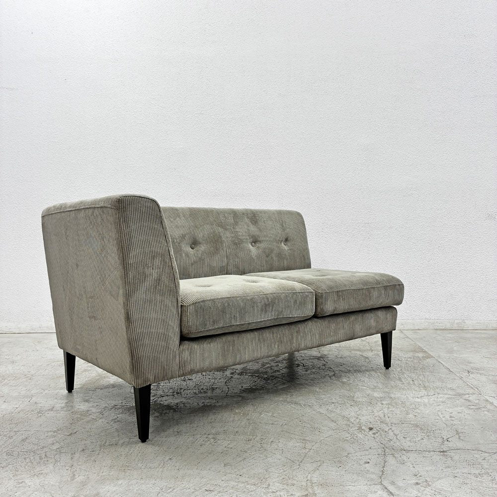 クラッシュゲート CRASHGATE ノットアンティークス Knot Antiques グレス GRESS 2人掛けソファ 右肘 W140cm コーデュロイ 定価￥88,000- 〓