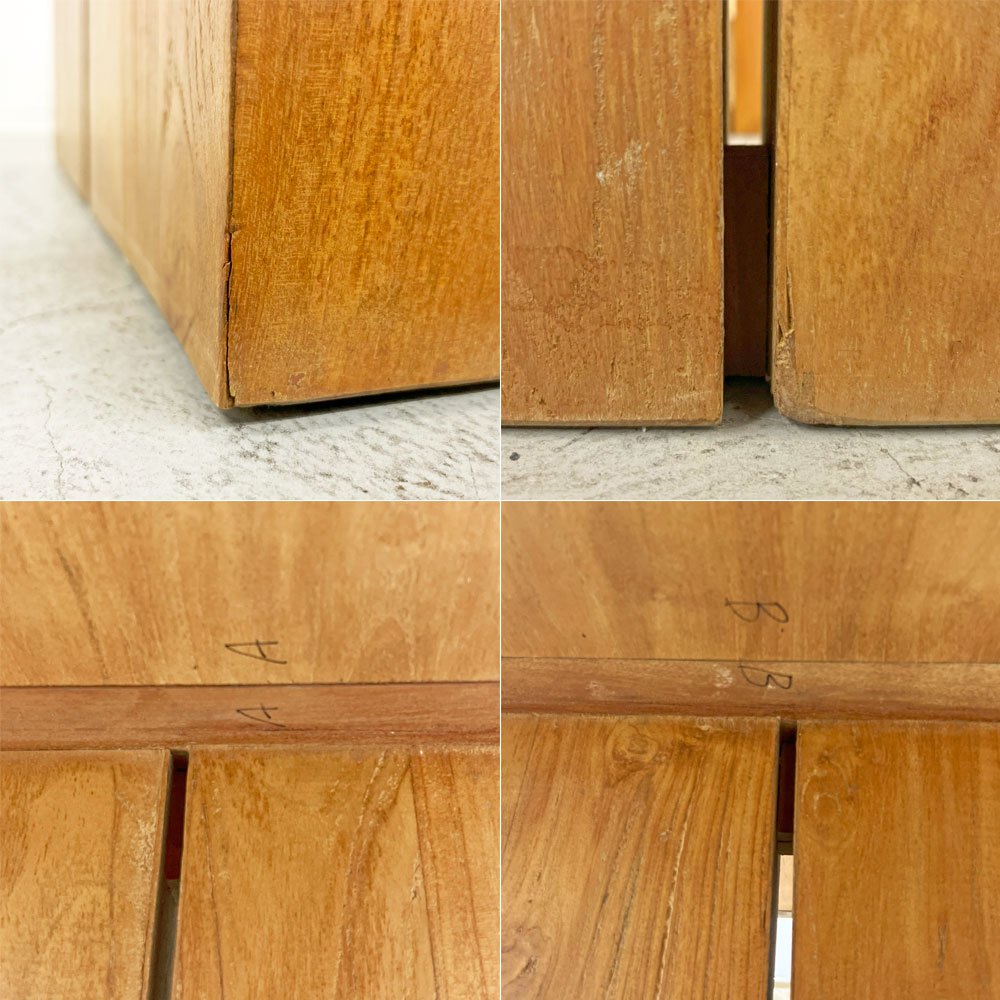 チーク 無垢材 teak wood ハイテーブル カウンター OLD JAVA アジアン スタイル 店舗什器 〓
