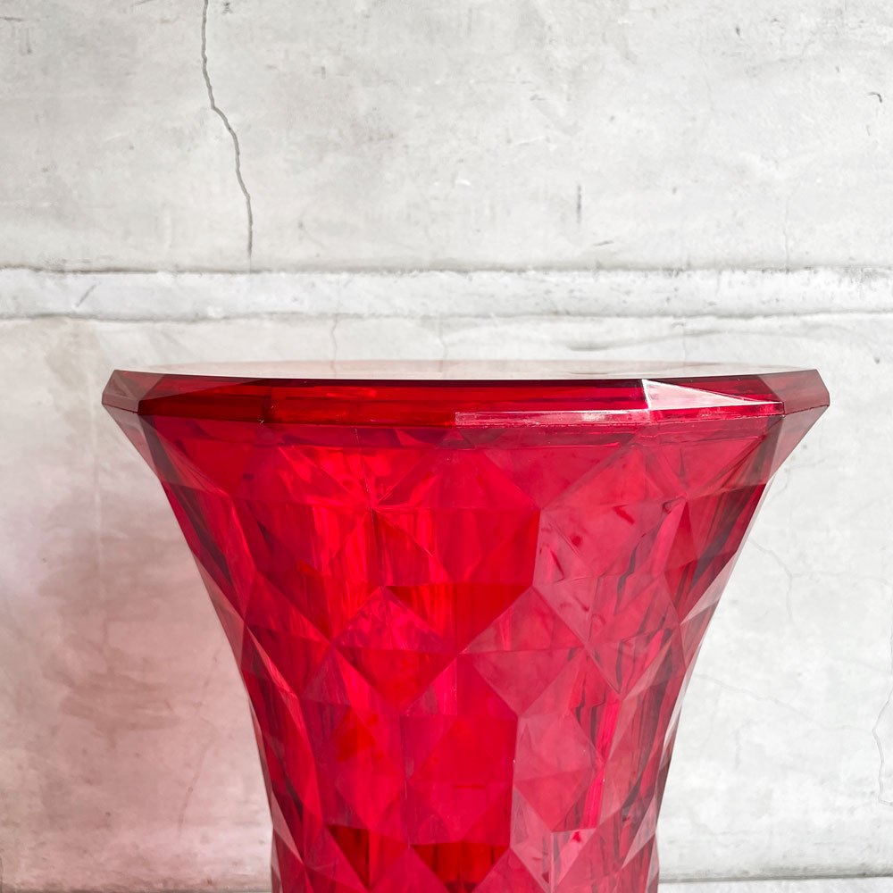 カルテル Kartell ストーン STONE スツール レッド サイドテーブル ポリカーボネート マルセル・ワンダース イタリア 定価￥47,700- ♪