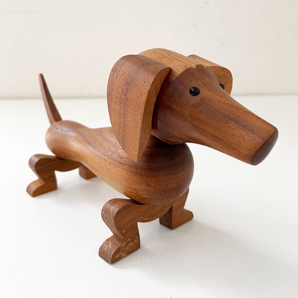 カイボイスン KAY BOJESEN DENMARK ドッグ Dog ダックスフント 木製オブジェ W10.5cm ウォールナット材 カイ・ボイスン デンマーク 北欧雑貨 定価￥19,800- ◎