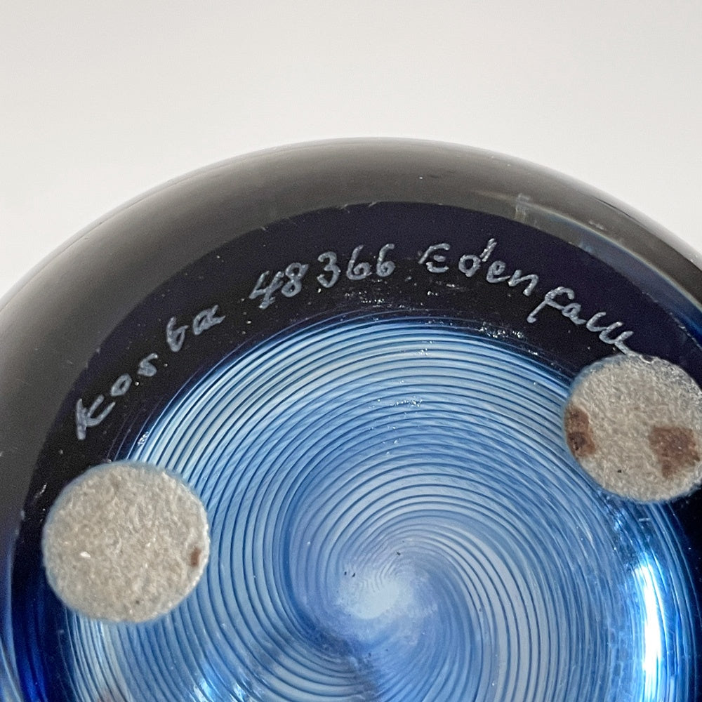 コスタボダ Kosta Boda フラワーベース 花瓶 花器 ベングト・エデンフォルク Bengt Edenfalk ガラス カットサイン入り ビンテージ 北欧 スウェーデン ■