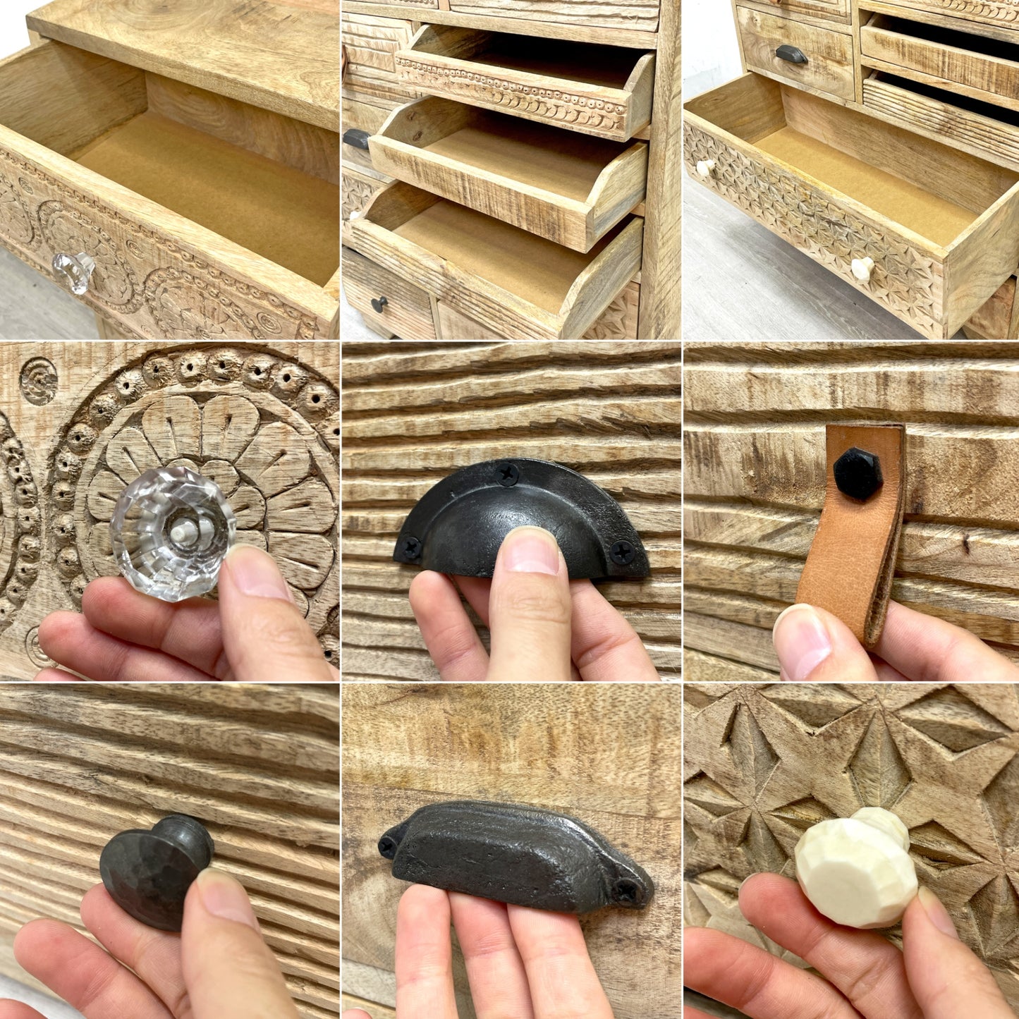 カレデザイン KARE DESIGN プロ PURO (10Drawers) キャビネット チェスト マンゴーウッド 彫刻 ハンドクラフト ●