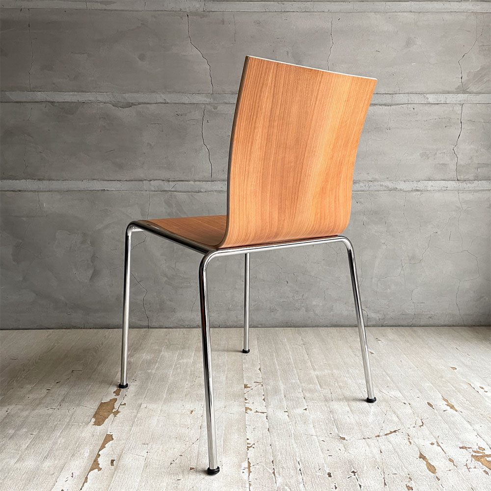 エンゲルブレヒト Engelbrechts チャリックチェア CHAIRIK Chair 101 ダイニングチェア スタッキング 4本脚 チェリーカラー プライウッド スチール デンマーク 未使用品 定価63,800円 ♪