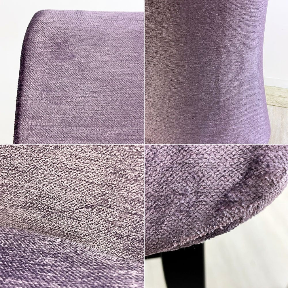 カワジュン KAWAJUN ドリディナチェア DORIDINA CHAIR ファブリック パープル モールドウレタン シンプルデザイン 美品 A ●